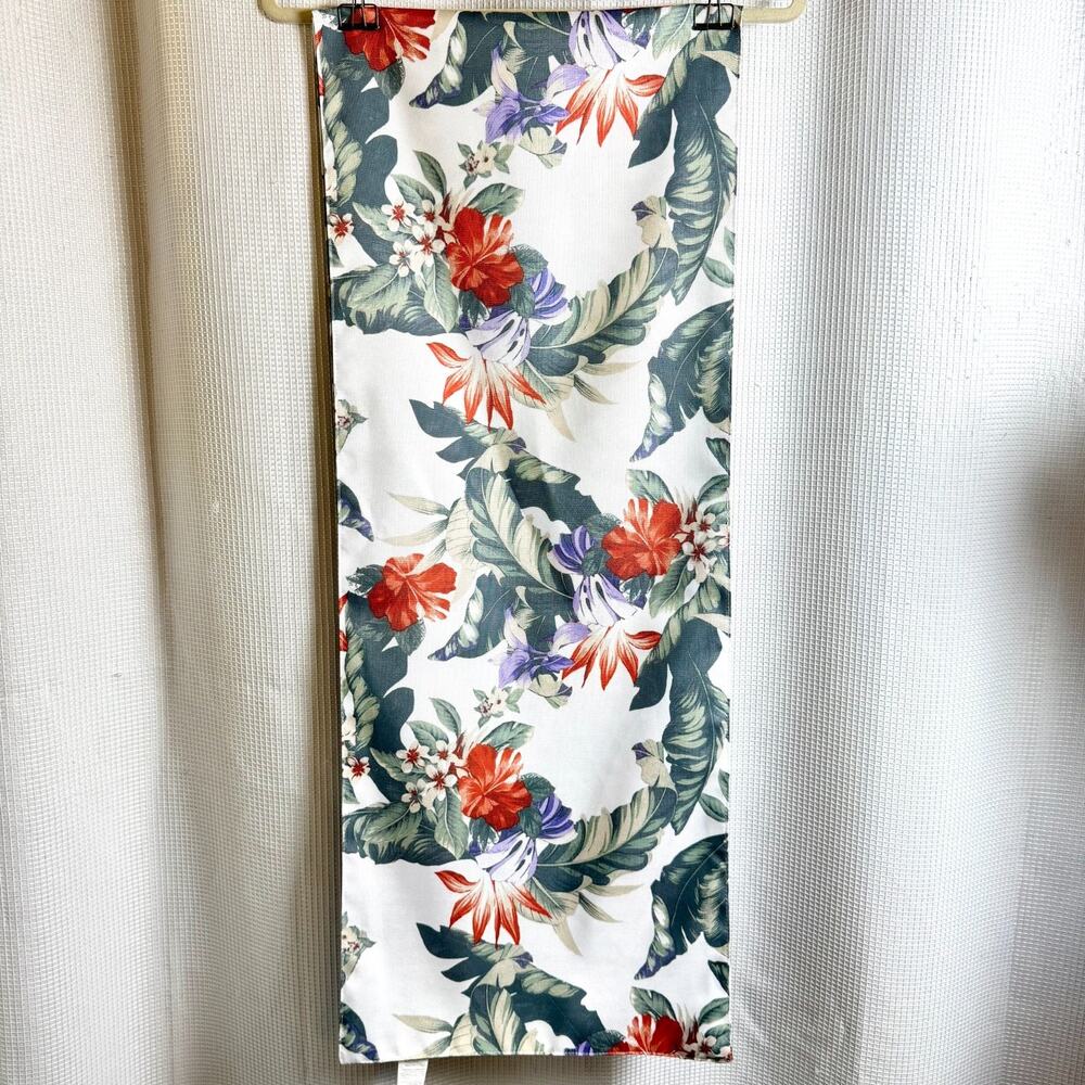 Tommy Bahama Table Runner Hibiscus Tropical Floral Indoor Outdoor 72x14"